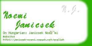 noemi janicsek business card